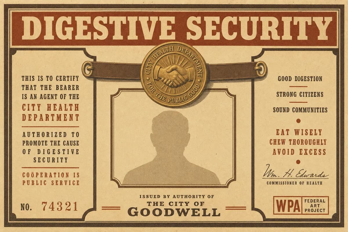 Badge No. 013-C — Department of Digestive Security Credential