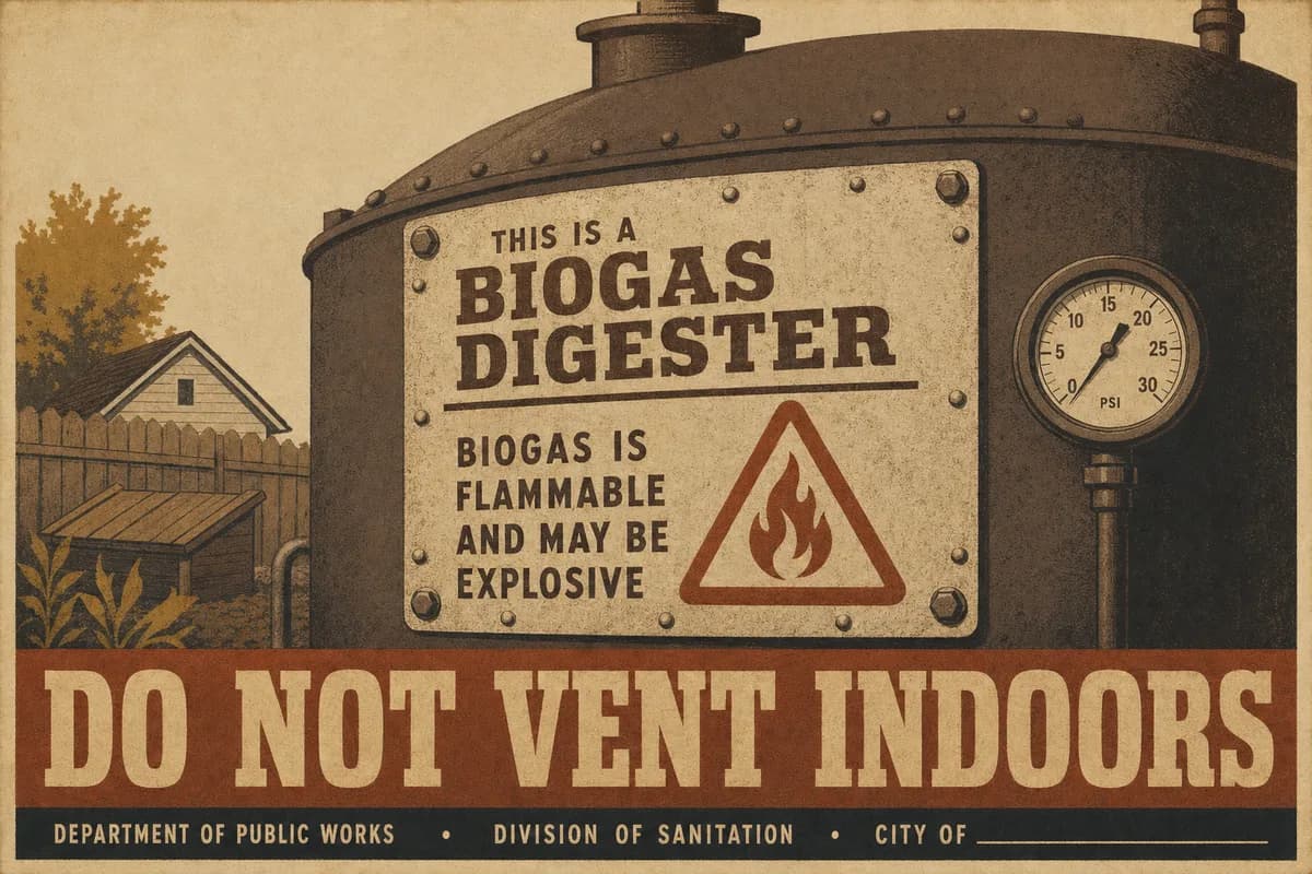 Placard No. 500-W — Dungester 5000 Operating Warning Placard