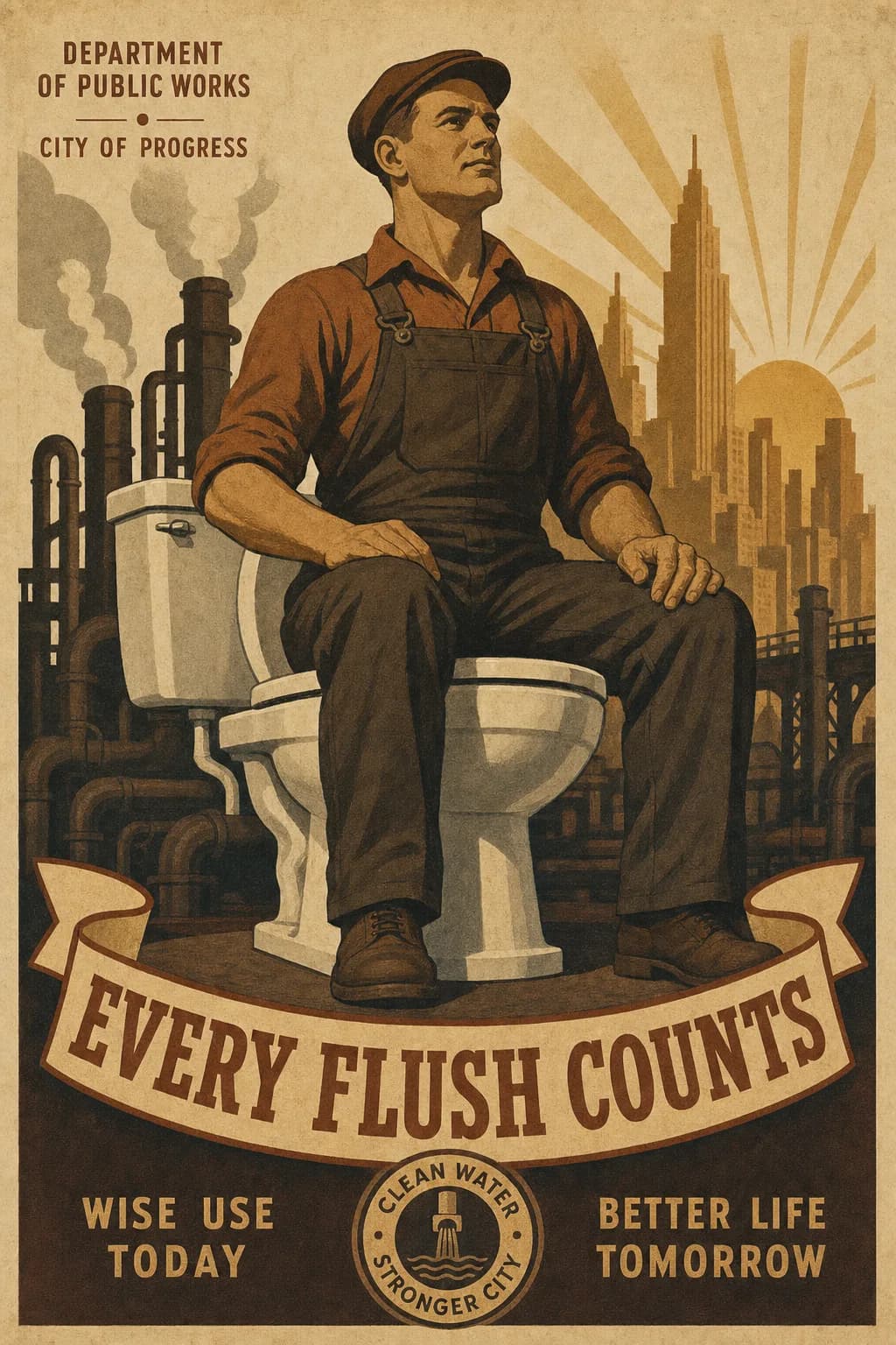 Poster No. 34 — Every Flush Counts