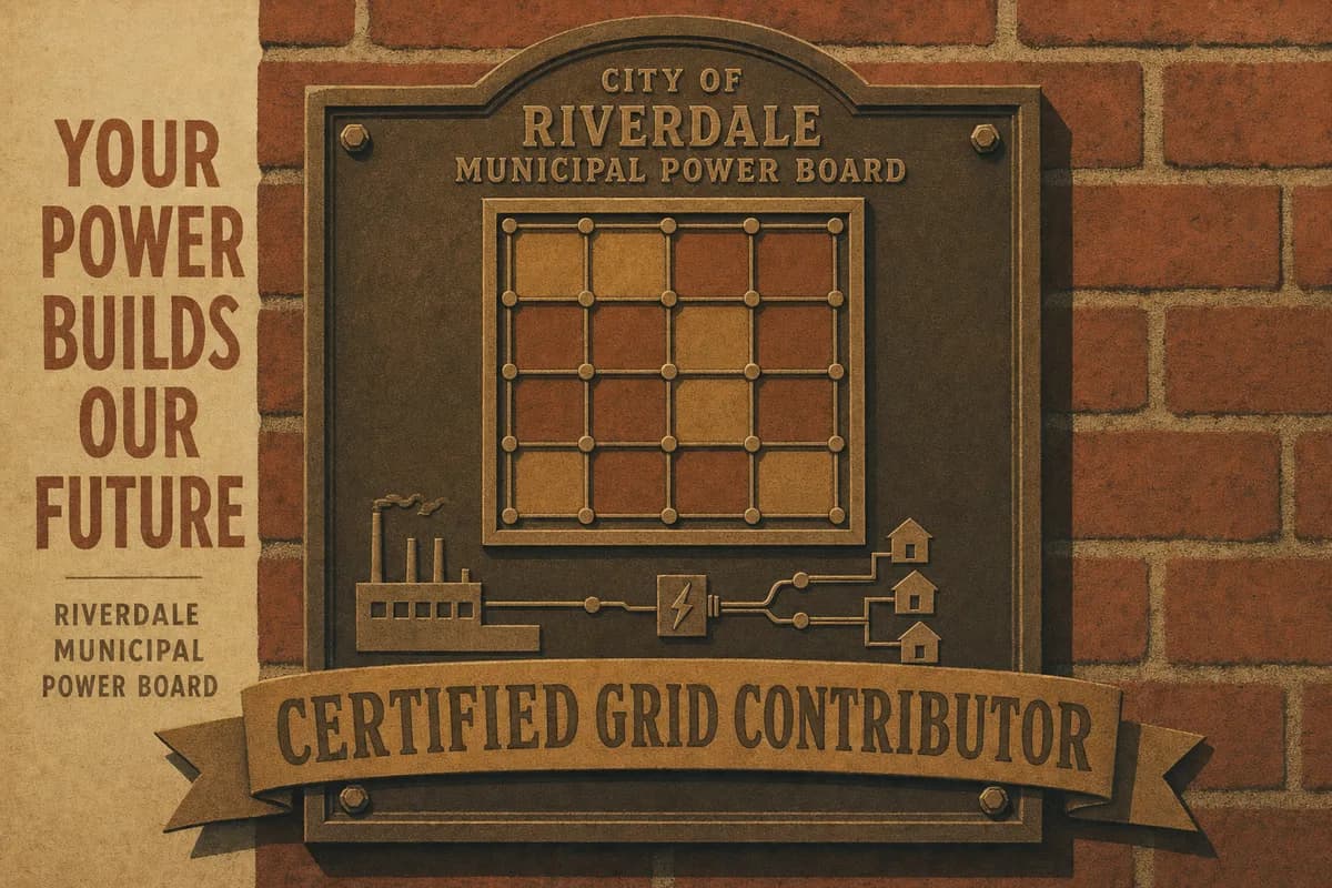 Plaque No. 240-S — Municipal Fart Grid Participation Plaque