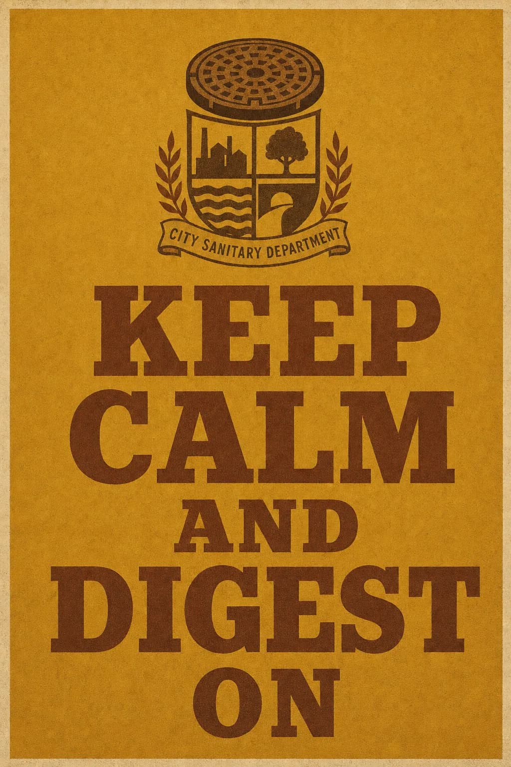 Poster No. 7 — Keep Calm and Digest On
