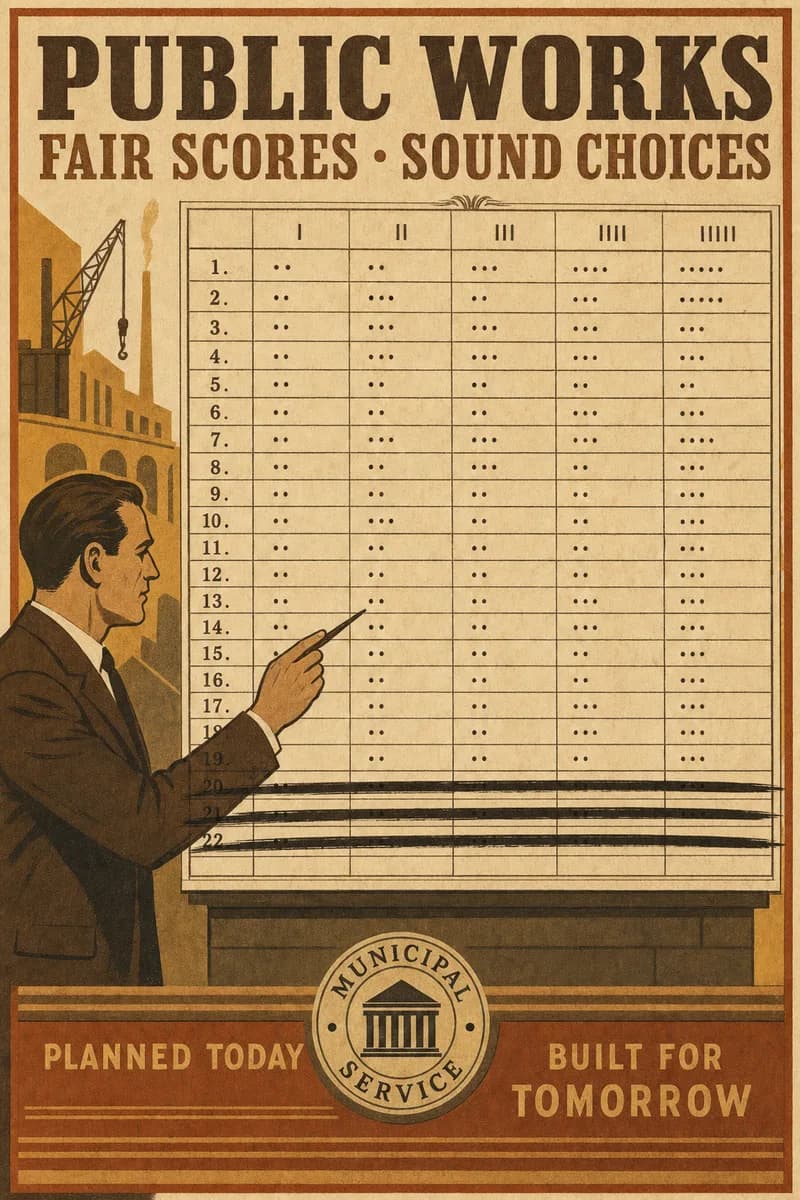 A large ruled scoring table with many rows, three of them crossed out.